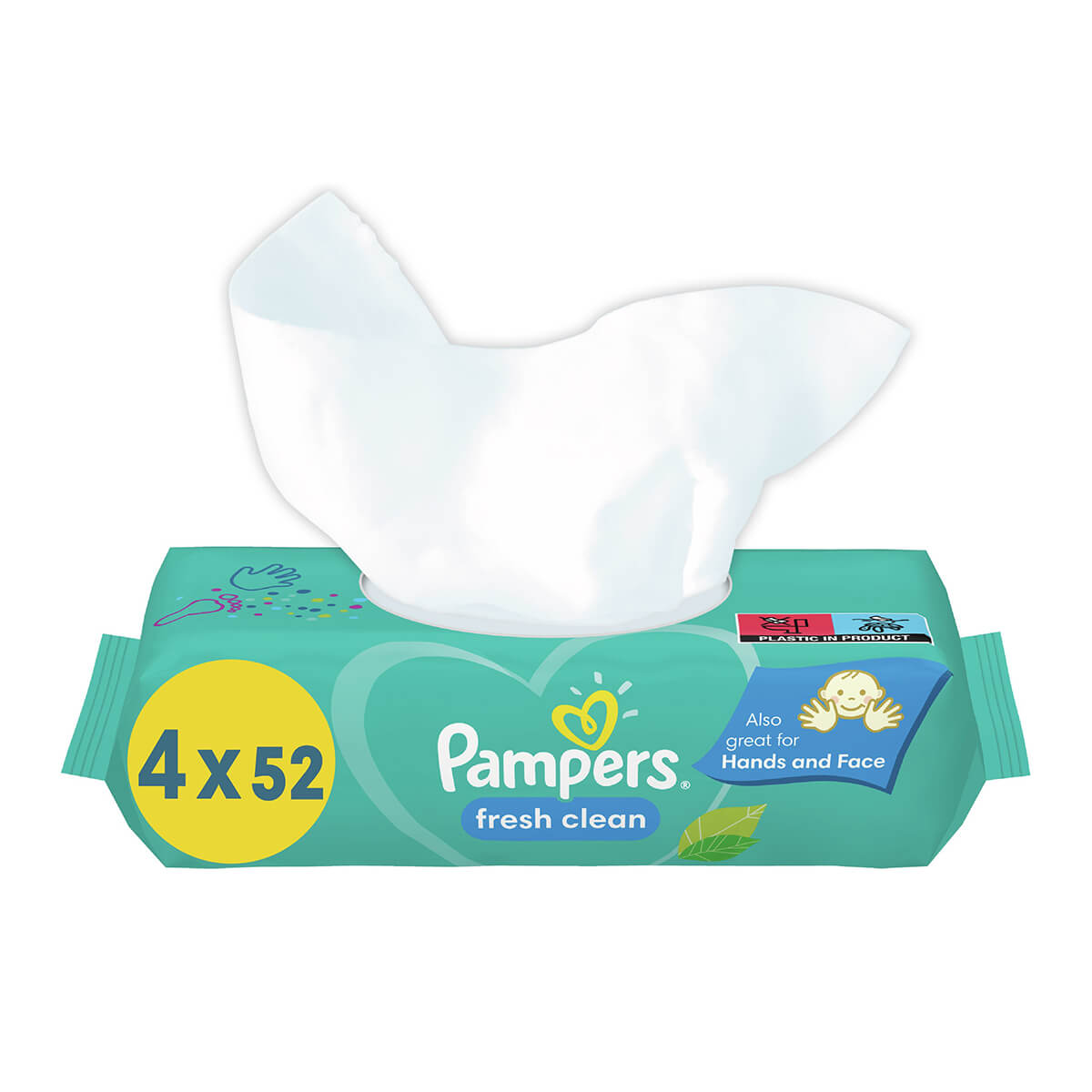 Дитячі вологі серветки Pampers Fresh Clean (4уп. ×52шт) - Зображення 3