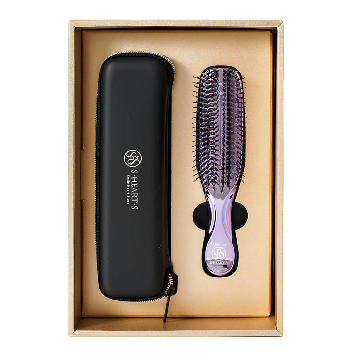 Расческа для волос средней жесткости с чехлом Scalp Brush World Premium Long Purple — изображение 6