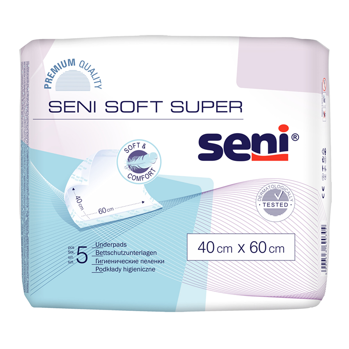 Гигиенические пеленки Seni Soft, 40×60, 5 шт.