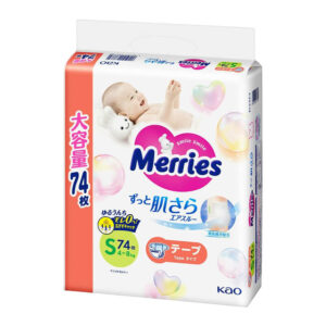 Подгузники Baby Diapers Merries S, 4-8 кг, 74 шт., увеличенная пачка