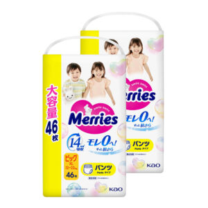 Трусики-подгузники Merries, размер Big, 12-22 кг 46 шт., увеличенная пачка, 2 упаковки