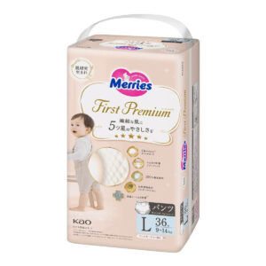Трусики-подгузники First Premium Merries, L, 9-14 кг, 36 шт.