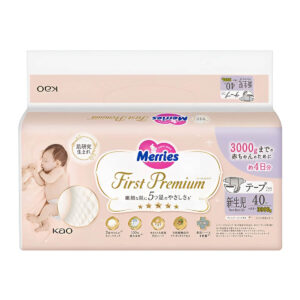 Подгузники для родившихся раньше срока First Premium Merries, 0-3 кг, 40 шт.