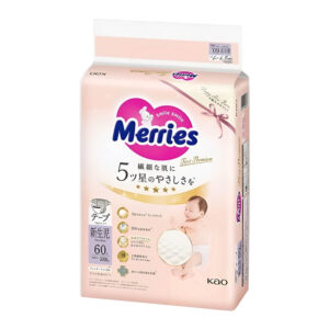 Подгузники First Premium Merries, HB, 0-5 кг, 60 шт.
