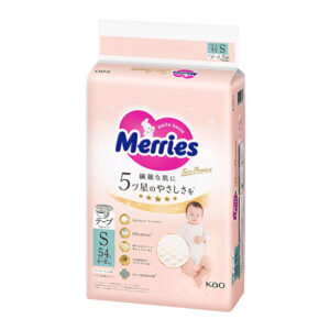 Подгузники First Premium Merries, S, 4-8 кг, 54 шт.