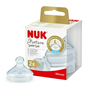 Антиколиковая соска Nuk Nature Sense, L, 6-18 месяцев, 2 шт.
