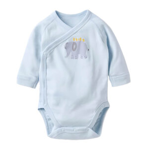 Мягкий хлопковый боди с застежкой спереди, UNIQLO, синий