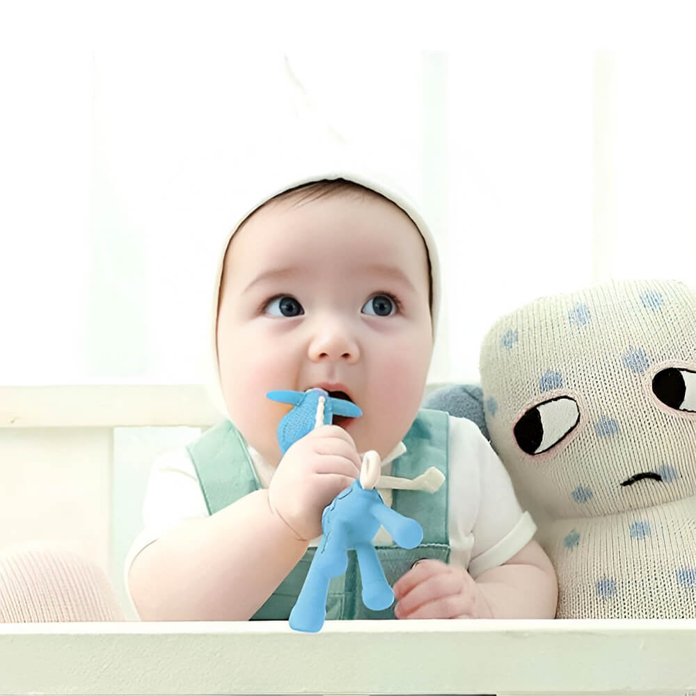 Прорезыватель для зубов Giraffe Teether, Edison Mama, голубой — изображение 4