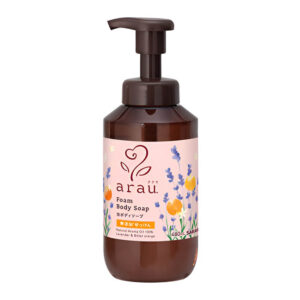 Пенка для тела Saraya Arau Foam Body Soap, 480 мл, натуральный безсульфатный гель-пенка для душа, Япония